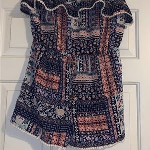 Strapless romper